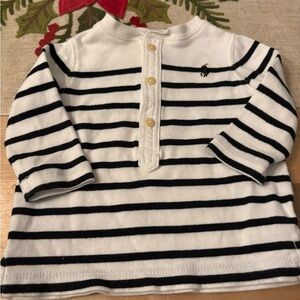 Polo by Ralph Lauren Black and White Striped Kids Shirt
